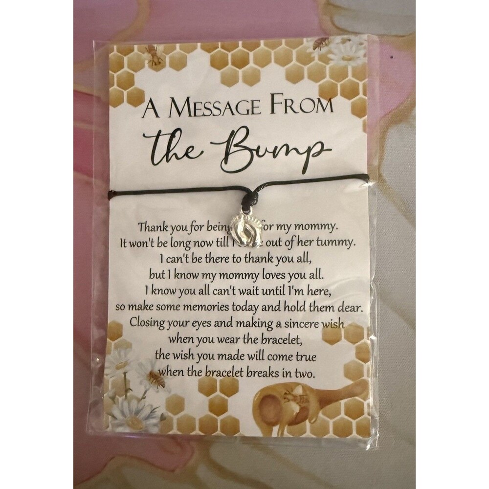 Message From The Bump Pregnancy Bolo Bracelet  | Baby Shower |Maternity